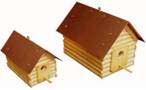 Log Cabin Birdhouse (Large and Small)