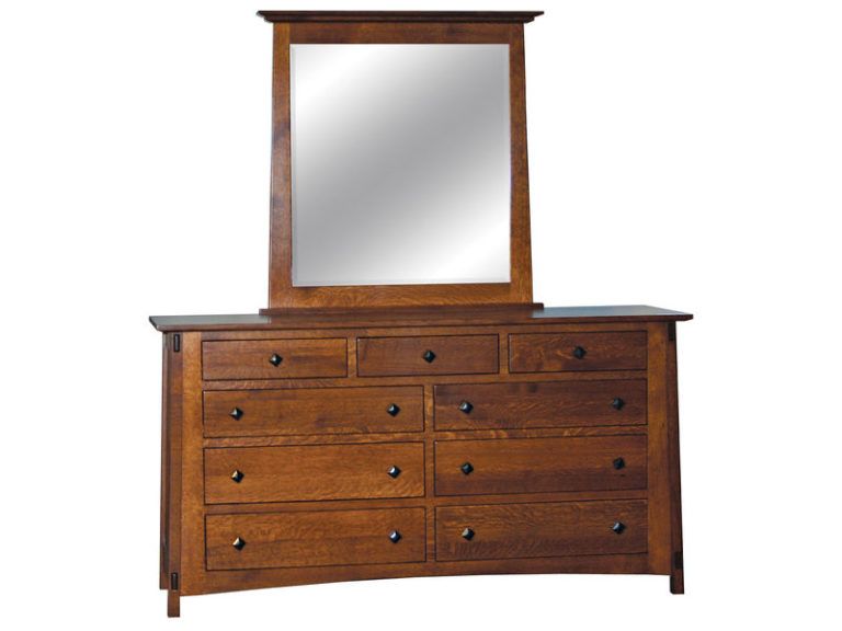 Amish McCoy Dresser with Rectangle Mirror