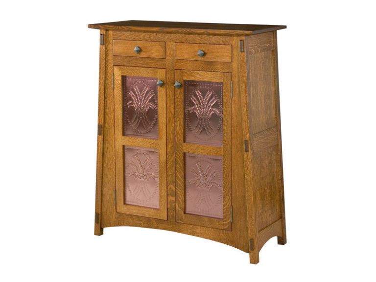 Amish McCoy Two Door Cabinet with Copper Panels