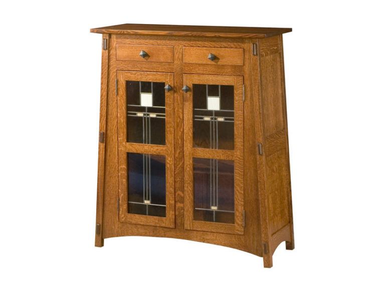 Amish McCoy Two Door Cabinet with Glass Panels