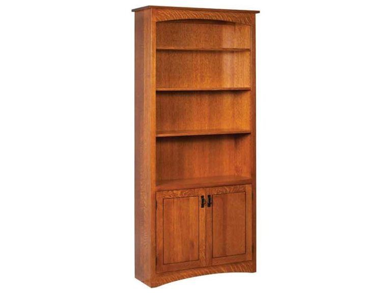 Amish Mission Bookcase with Doors
