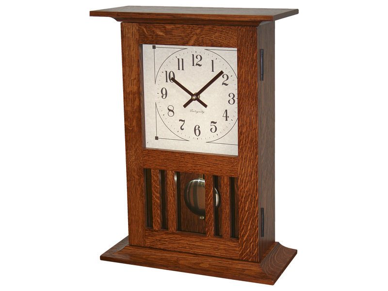 Amish Mission Mantel Clock without Chimes Brandenberry Amish Furniture