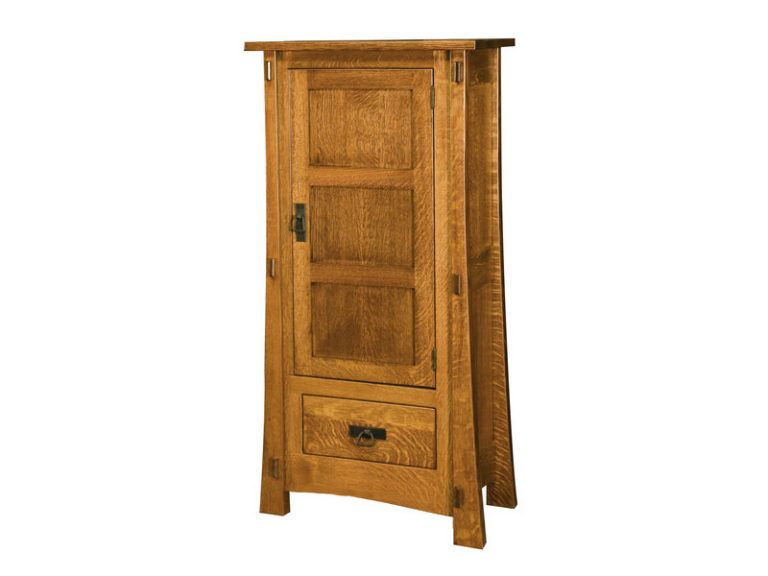 Amish Modesto One Door Cabinet with Reverse Panels
