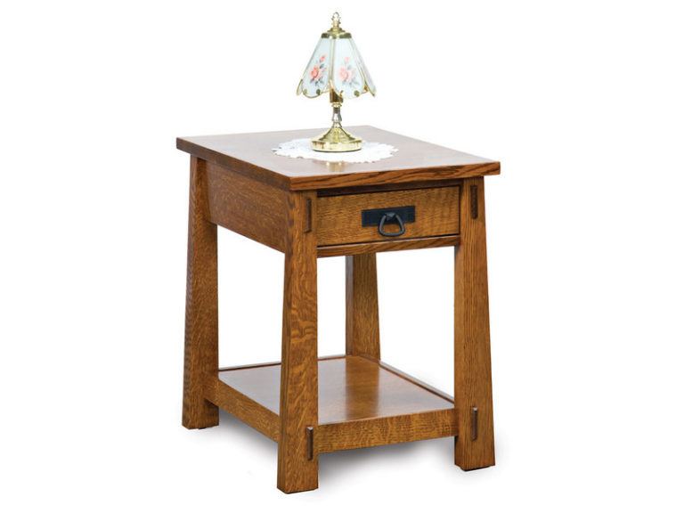 Amish Modesto Open End Table with Drawer