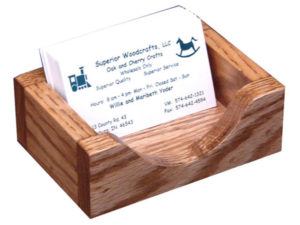 Oak Business Card Box