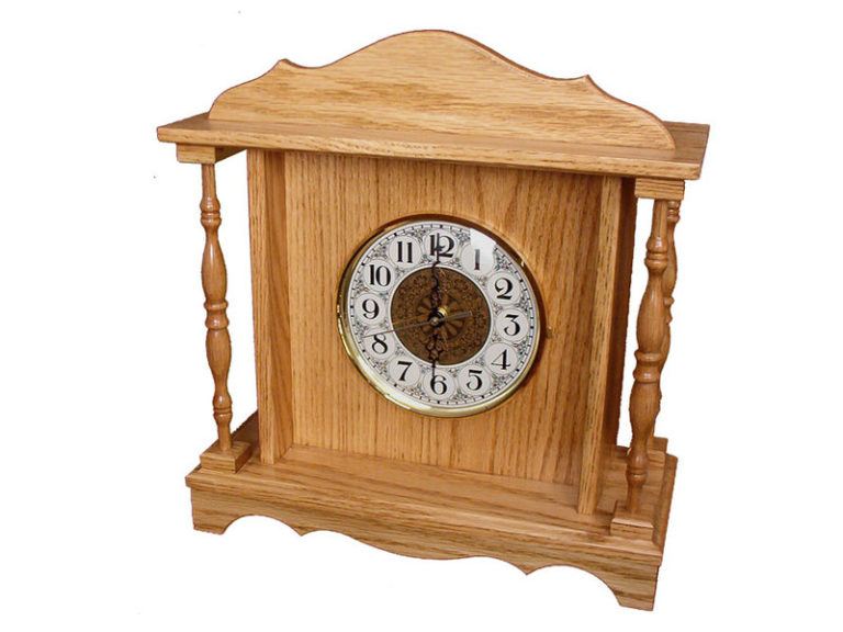 Custom Oak Mantle Clock