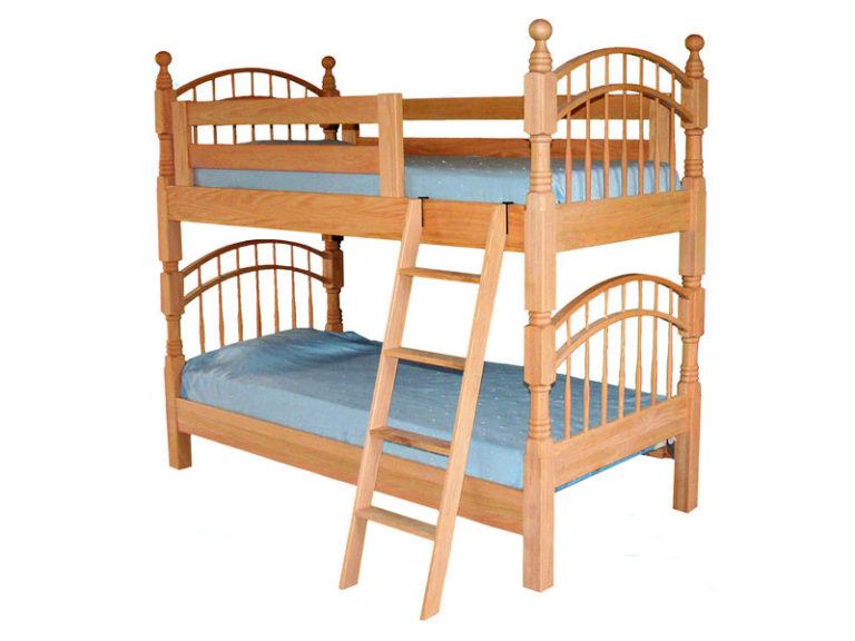 Custom Pine Hollow Double Bow Bunk Bed