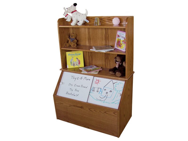 toy box with sliding chalkboard doors