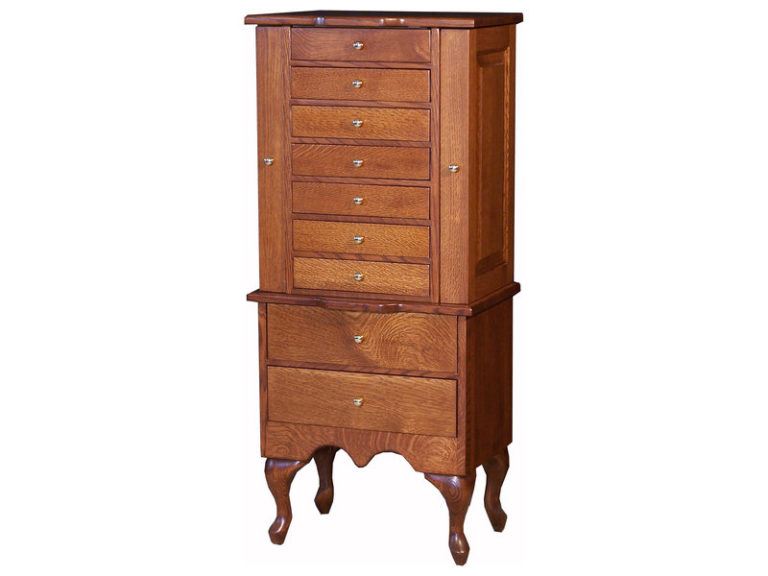 Amish Queen Anne Jewelry Armoire