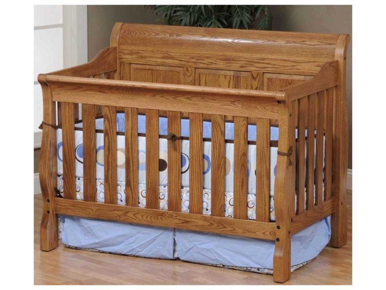 Raised Panel Sleigh Crib