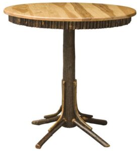 Round Hickory Pub Table