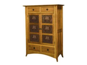 Shaker Hill Two Door Cabinet with Copper Panels