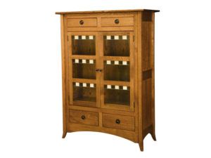 Shaker Hill Two Door Cabinet with Glass Panels