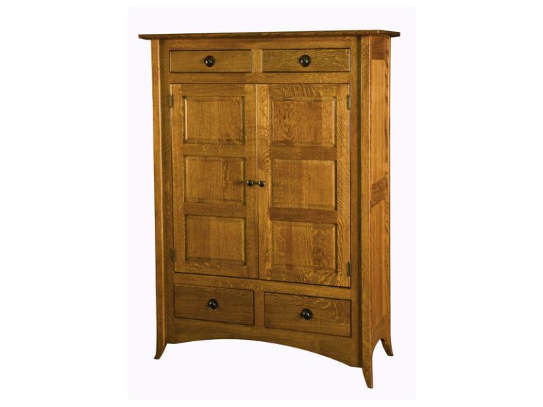 Amish Shaker Hill Two Door Cabinet with Raised Panels