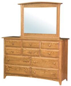 Shaker Oak Ten Drawer Dresser