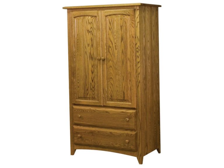 Amish Shaker Two Drawer Armoire