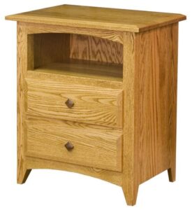 Shaker Two Drawer Bedside Chest