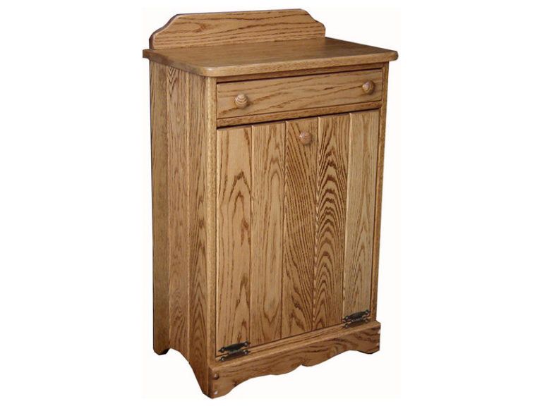 Amish Tilt Out Waste Bin with Drawer