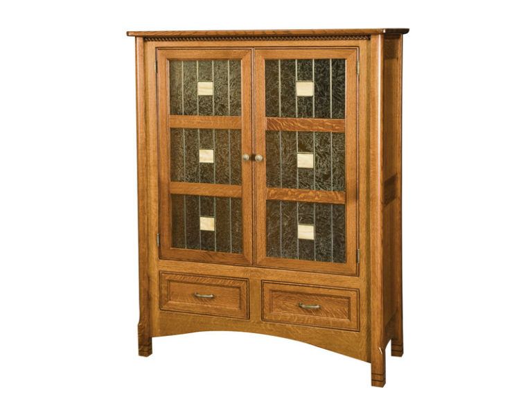 West Lake Two Door Cabinet with Glass Panels