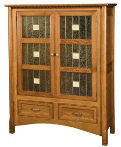 West Lake Two Door Cabinet with Glass Panels
