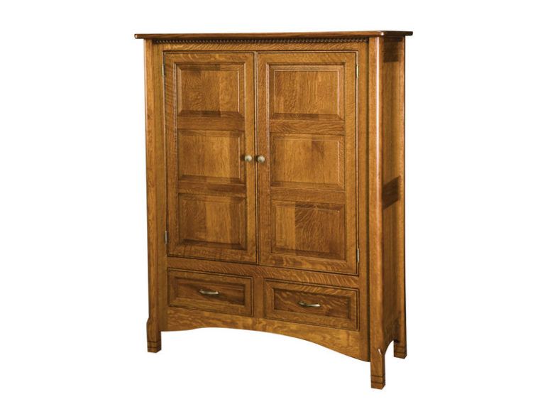 Amish West Lake Two Door Cabinet with Raised Panels