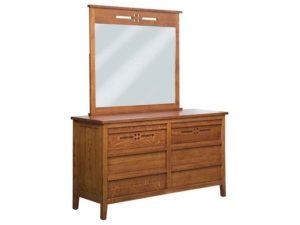 West Village Six Drawer Dresser with Mirror