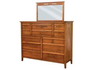 West Village Twelve Drawer Dresser with Mirror