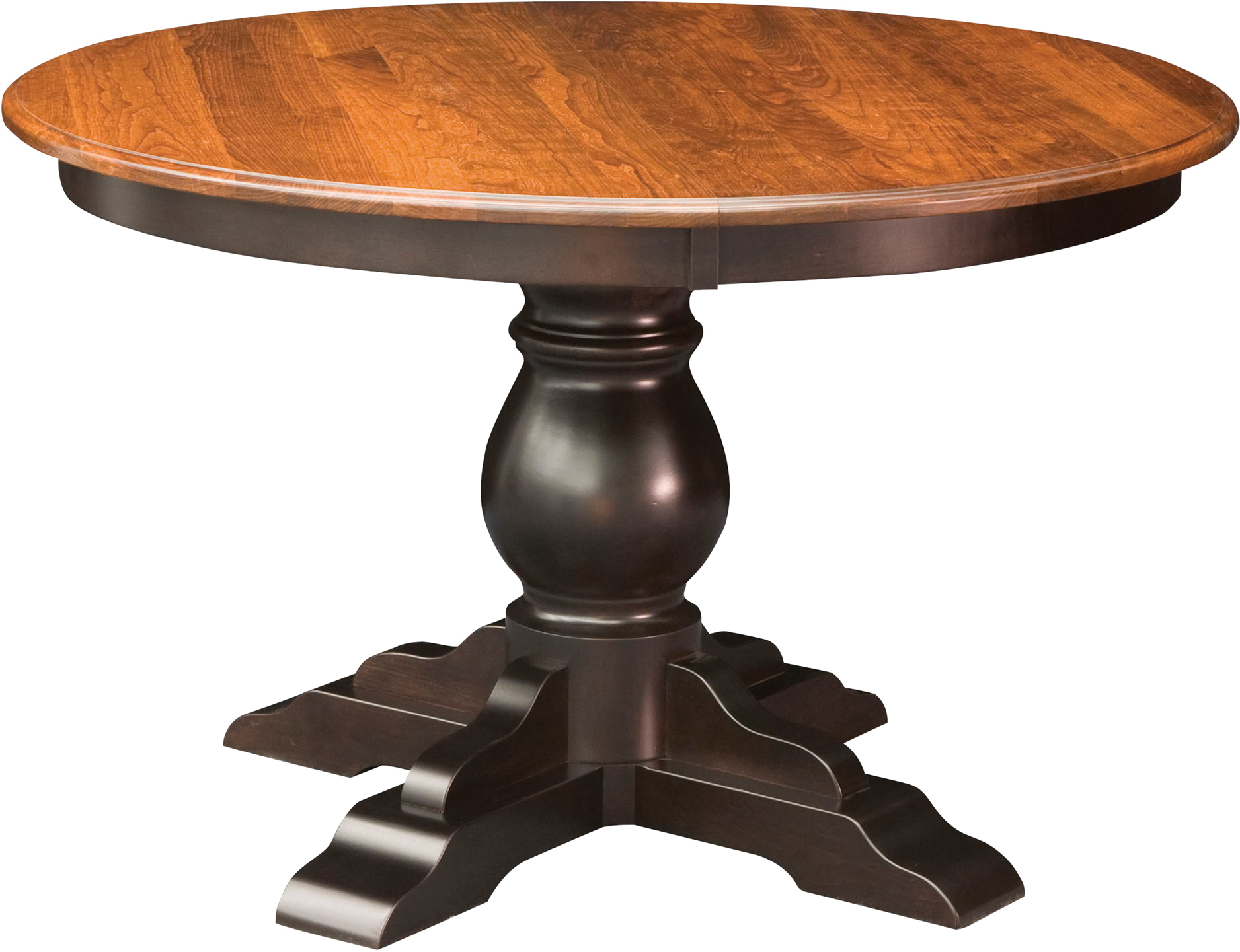 amish round dining room table