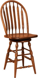 Bent Paddle Swivel Bar Stool