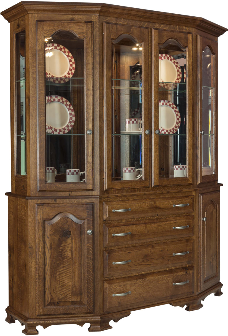 Amish Cantilever Classic Feet Hutch