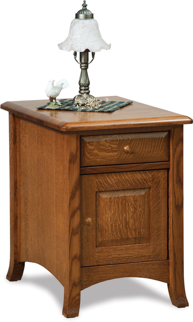 Amish Carlisle Enclosed End Table with Drawer