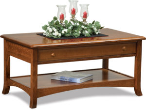 Carlisle Open Coffee Table with Drawer