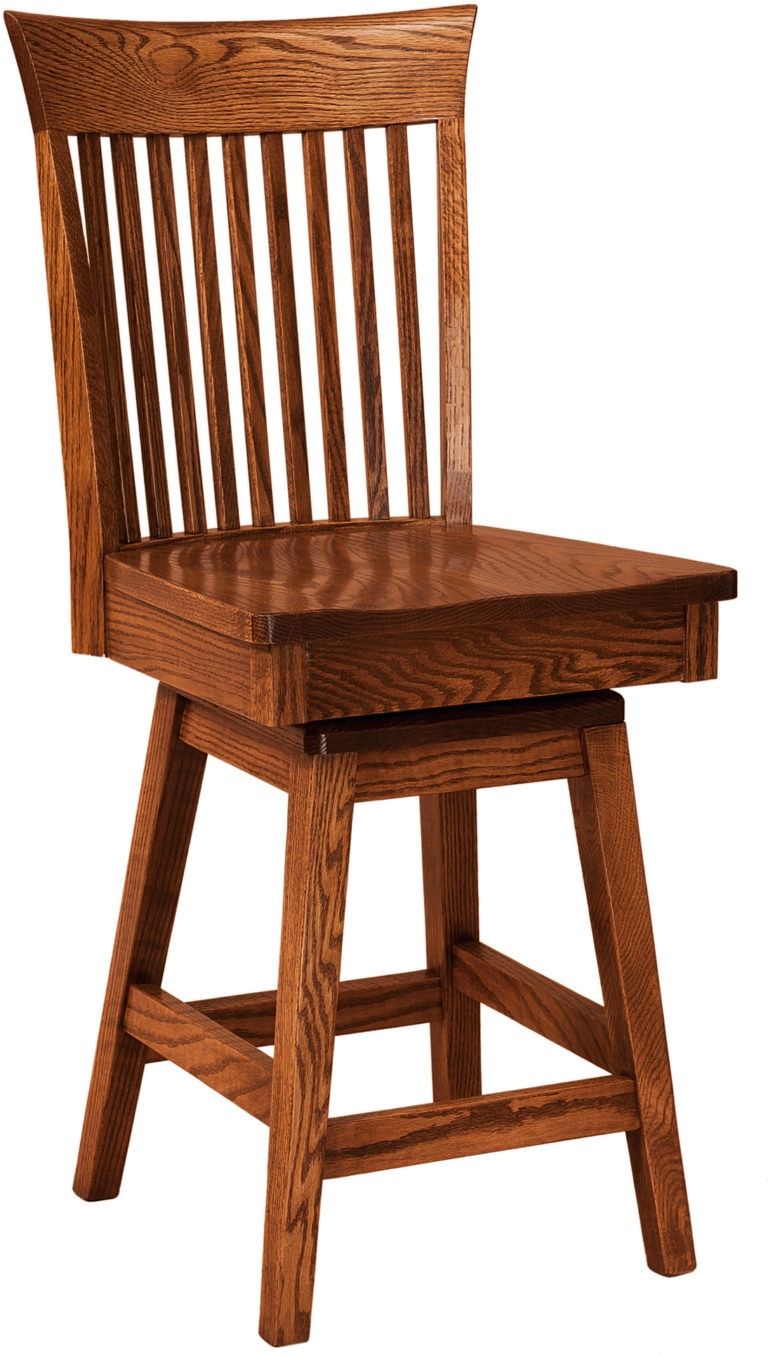 Amish Carlisle Hardwood Swivel Bar Stool