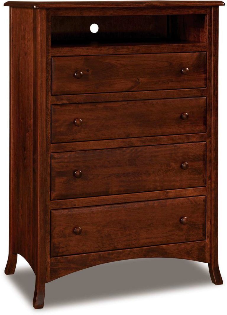 Amish Carlisle Tall Four Drawer Media Chest