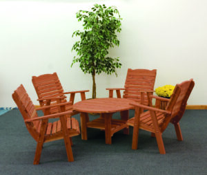 Cedar Chat Table with Chairs
