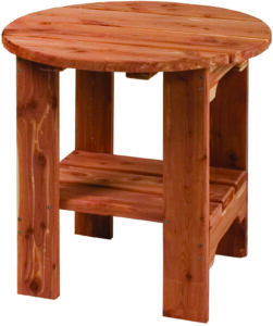 Round Cedar Side Table