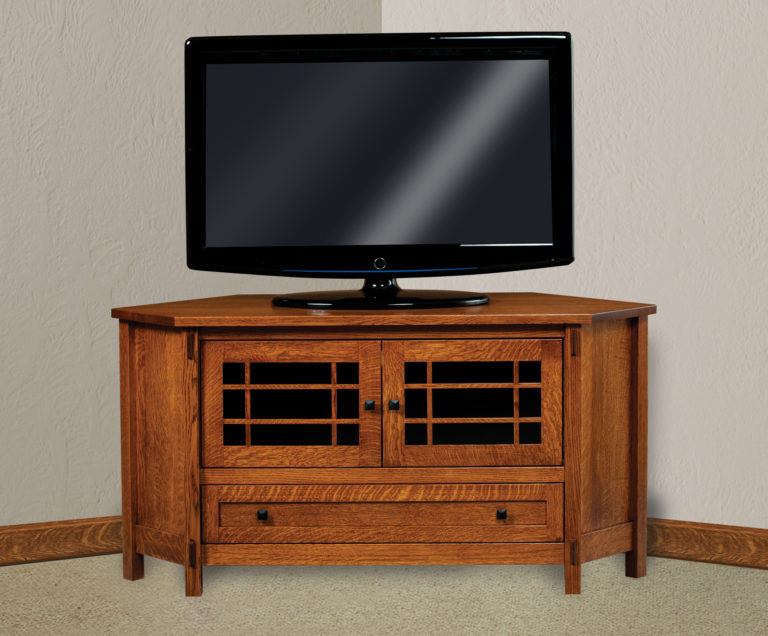 Amish Centennial Two Door Corner TV Stand