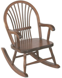Child's Brown Maple Sheaf Rocker