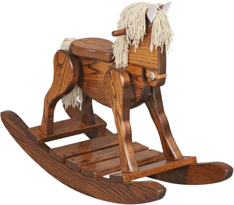 Amish Classic Oak Rocking Horse