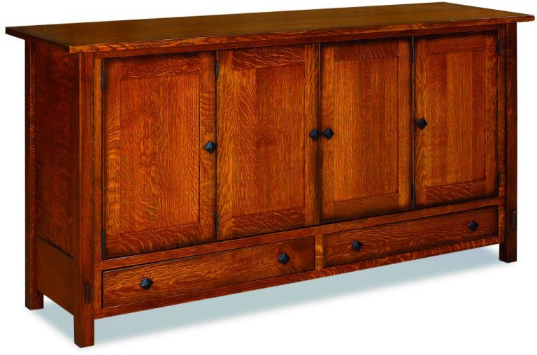 Amish Colbran Wood Leaf Storage Cabinet