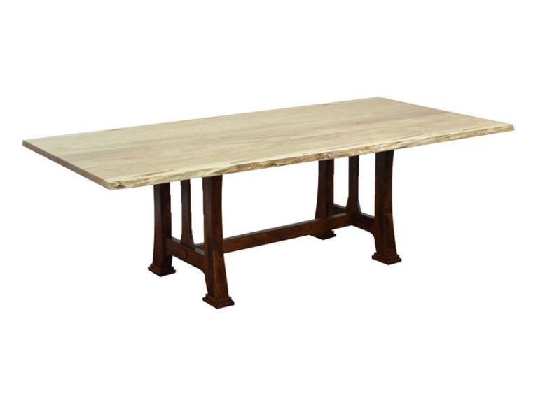 Amish Custer Live Edge Dining Room Table