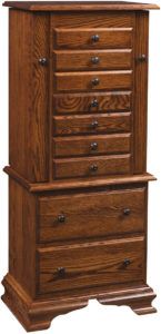 Deluxe Clockbase Jewelry Armoire