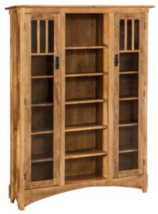 Mission Display Bookcase with Seedy Glass