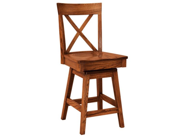 Amish Frontier Hardwood Swivel Bar Stool