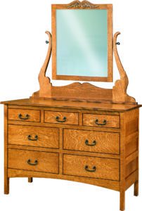 Granny Mission Dresser with Mirror