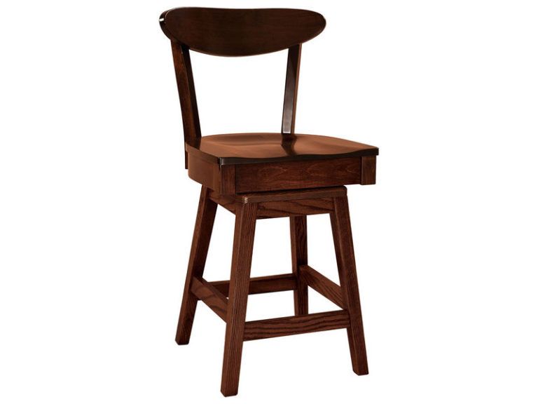 Amish Hawthorn Hardwood Swivel Bar Stool