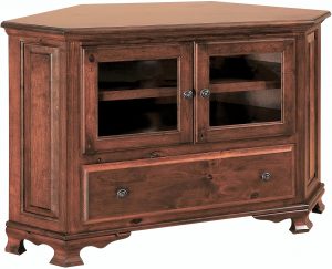 Heritage Two Glass Door Corner TV Stand