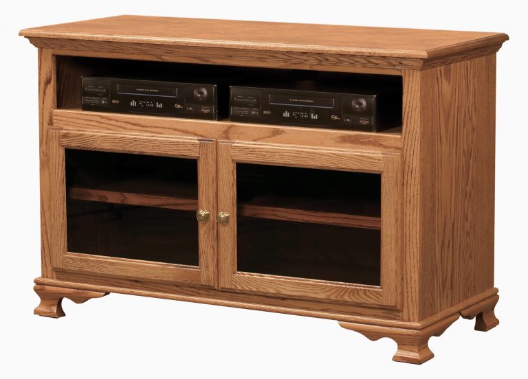 Amish Heritage Glass Door TV Stand