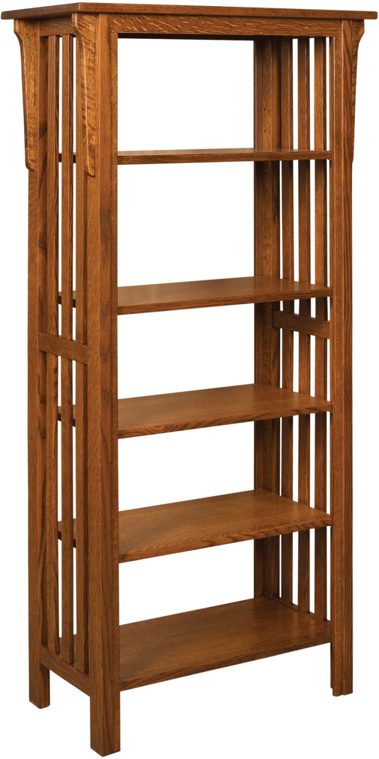 Amish Honeymaze Medium Four Shelf Bookcase