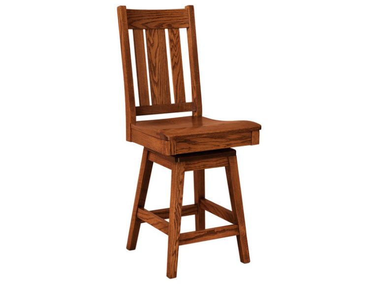 Amish Jacoby Hardwood Swivel Bar Stool